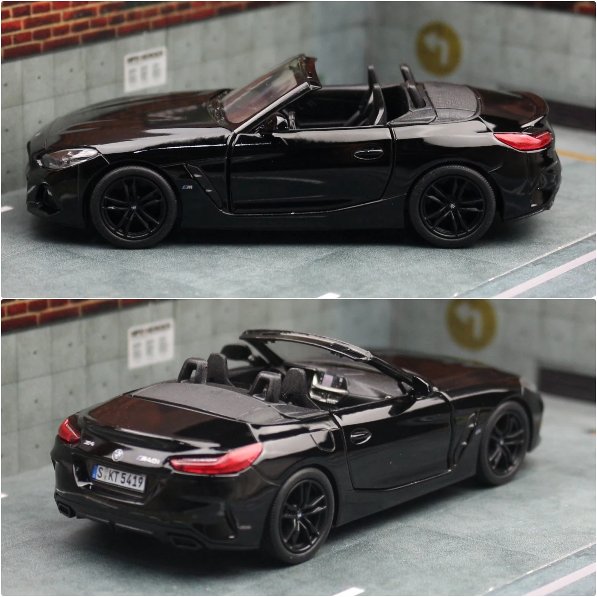 KiNSMART Toy Car Model 1/34 BMW Z4 M40i Roadster Convertible Alloy Diecast Miniature Vehicle Collection Gift For Children Boy 4
