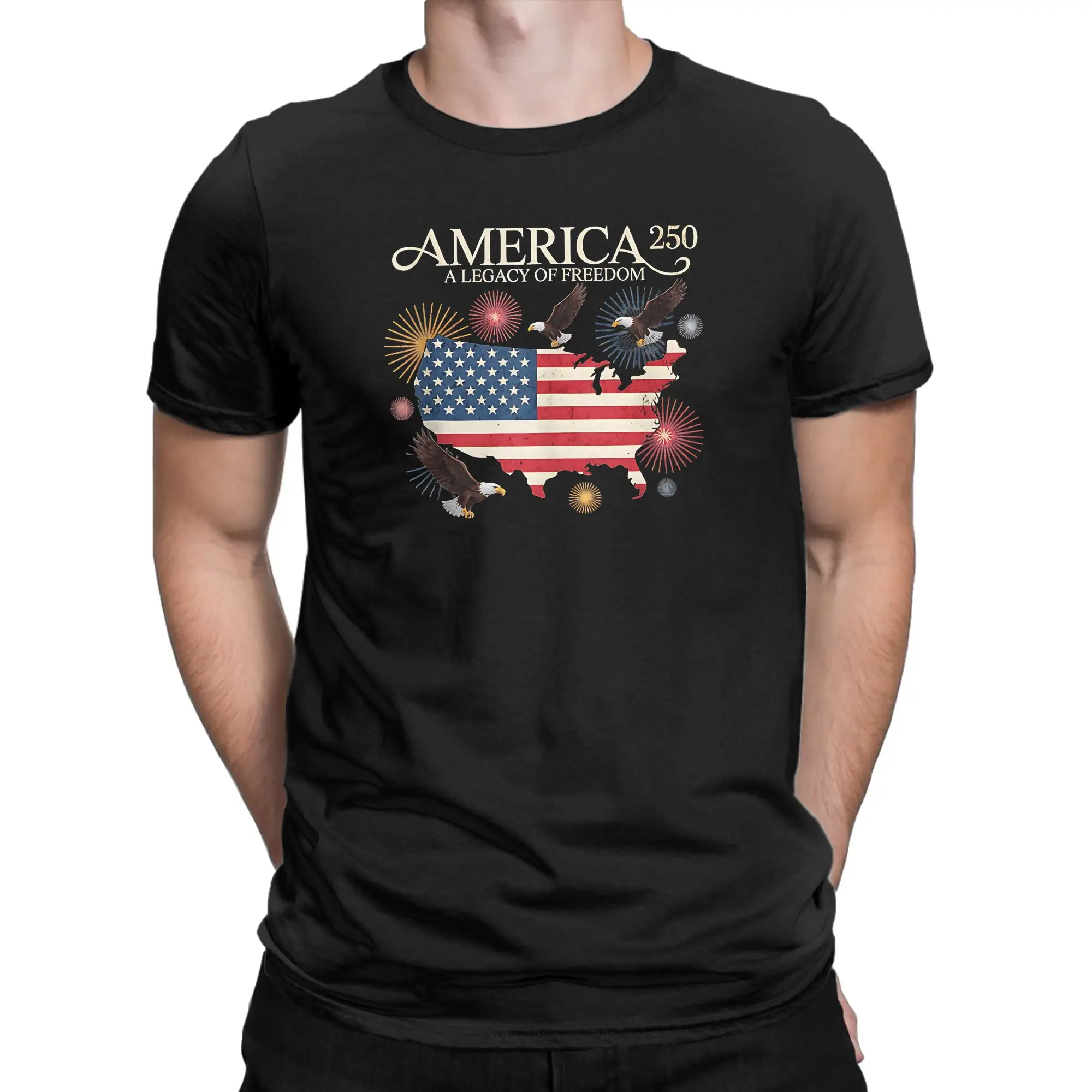 Vintage 250th Anniversary US Flag Short Sleeve T-Shirt