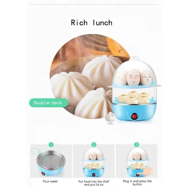 Rapid Electric Egg Cooker for Hard Boiled, Poached, Scrambled Eggs, Omelets, Steamed Vegetables, Dumplings & More, 14 capacity, 5