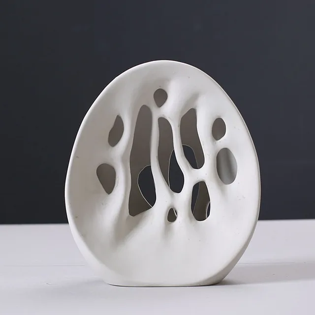 Capiron Kerámia Üreges Szabálytalan Váza Szárított Virág Pampas Fű Modern Északi Művészeti Irodai Íróasztal -Dekorációs Kiegészítők - Image 2