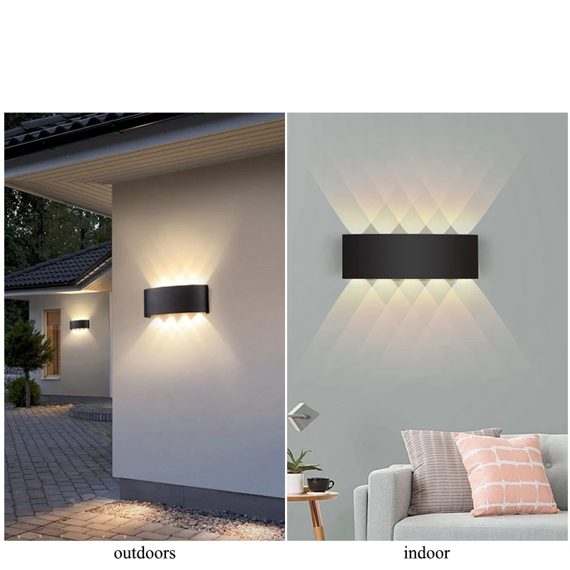 LED Wall Lamp 4/6/8/10 Outdoor Indoor Room Decoration Garden Lighting Street Lights Up And Down Towards