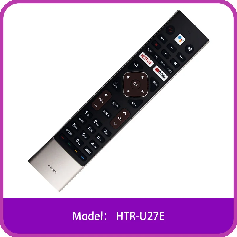 HTR-U27E 하이얼 TV용 음성 리모컨 없음, LE32K6600GA, LE40k6600GA, LE43K6600GA