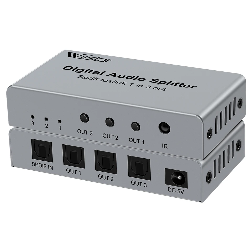 Wiistar Spdif Toslink    й 1x3  й  IR  5.1CH LPCM 2.0 DTS