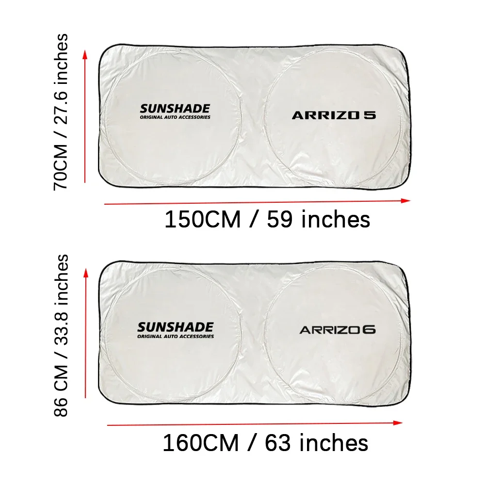 Car Sunshade Front Windshield Block Heat Sun Shade Foldable Sun Visor Protector Cover For Chery Arrizo 5 6 Pro Gx 5x EQ7 4