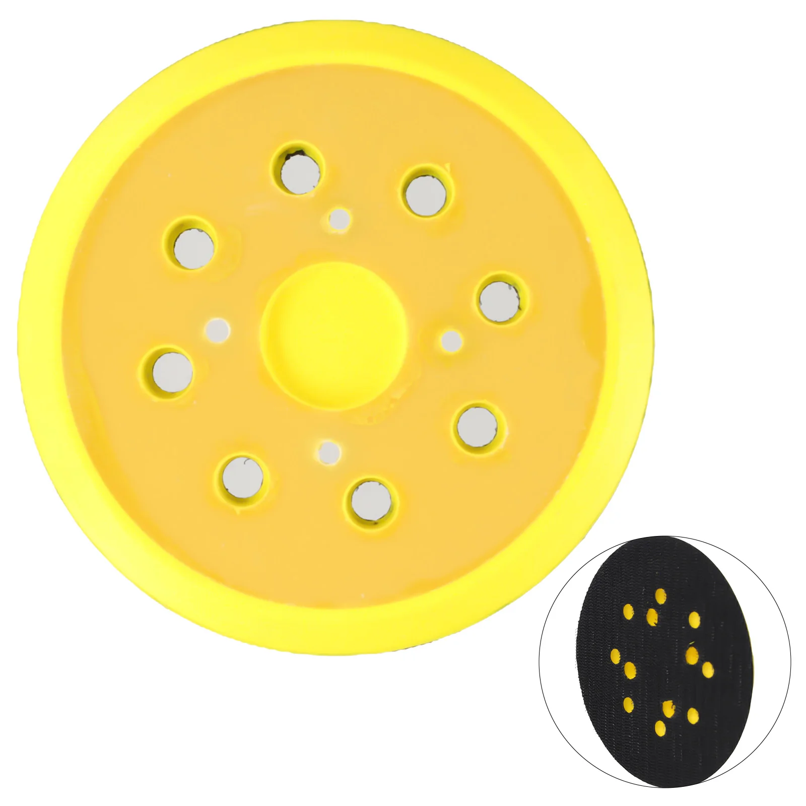 

1 шт., 5 "шлифовальный круг, 8 отверстий, флокирующий полировальный диск, кольцевой шлифовальный круг, случайный орбитальный шлифовальный круг для полировки металла и дерева