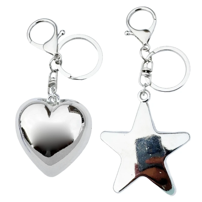 Pretty Heart/Star Shaped Keychain Colorful Keyring Bag Purse Backpack Accessory K3ND