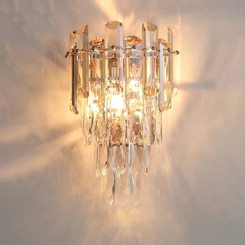 

Crystal LED Wall Lamp Modern Light Luxury Wall Light Nordic Sconces Indoor Lighting Room Decor Bedroom Living Room Light Fixture