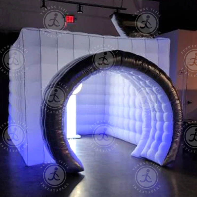 

New Design Inflatable Cube Tent With Led Light/ Photo Camera Booth For Exhibition