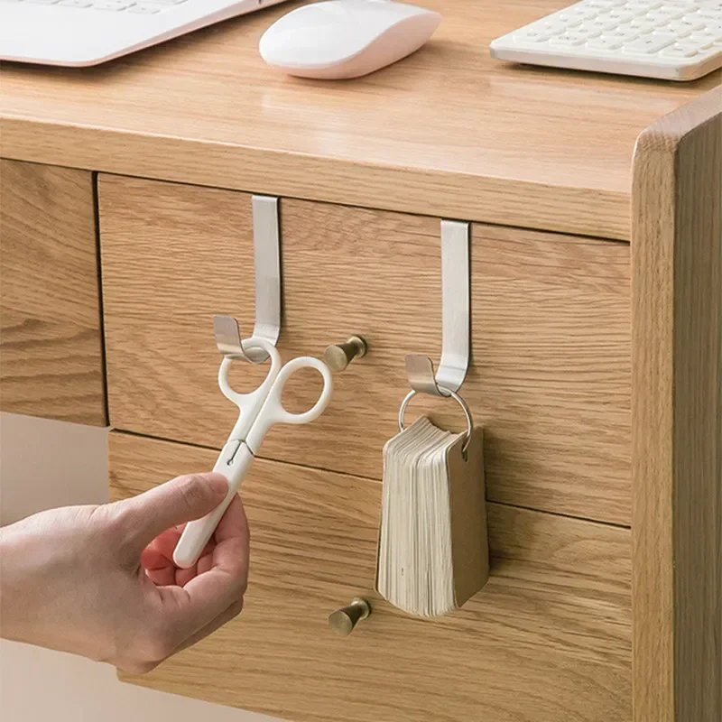 Description Picture 6 of item2PCS Metal Hooks Kitchen Cabinet Door Back Hook Bathroom Hanging Rack Clothes Hat Towel Hanger Storage Hook Office Accessories