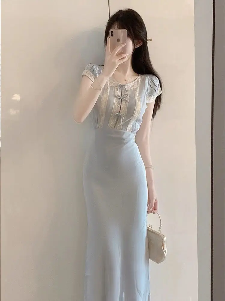 

New Chinese Style Qipao women's Graceful Spring Summer Slim Sexy Cheongsam Dress Casual Daily Qipao Dress Improved Qipao