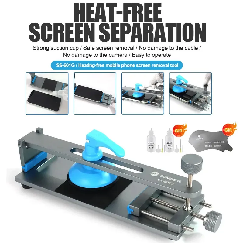 

SUNSHINE SS-601G Heating-Free LCD Screen Separator for IPhone Samsung Mobile Phone Screen Opening Disassembly Repair Tool