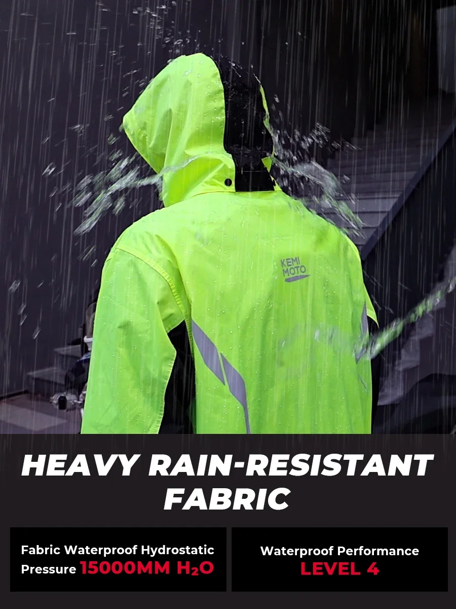 Motorcycle Raincoat Motorcycle Raincoat Split Suit Waterproof Jacket Pants Breathable Reflective Impermeable Motobike Riding Cycling Outdoor Gear
