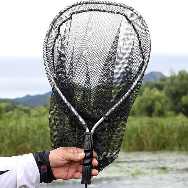 50cm Fishing Landing Net Aluminum Alloy Fishing Hand Net Portable  Collapsible Retractable Fishing Net Foldable Fishing Tools - AliExpress