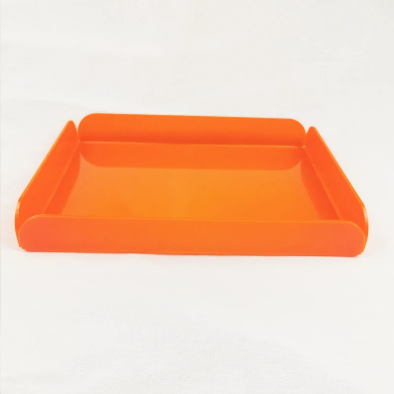 New Orange Acrylic Tray No Handle For Coffee Table Breakfast Tea Food  Decorative Storage Tray 11.42x 8.27x1.65inch - AliExpress