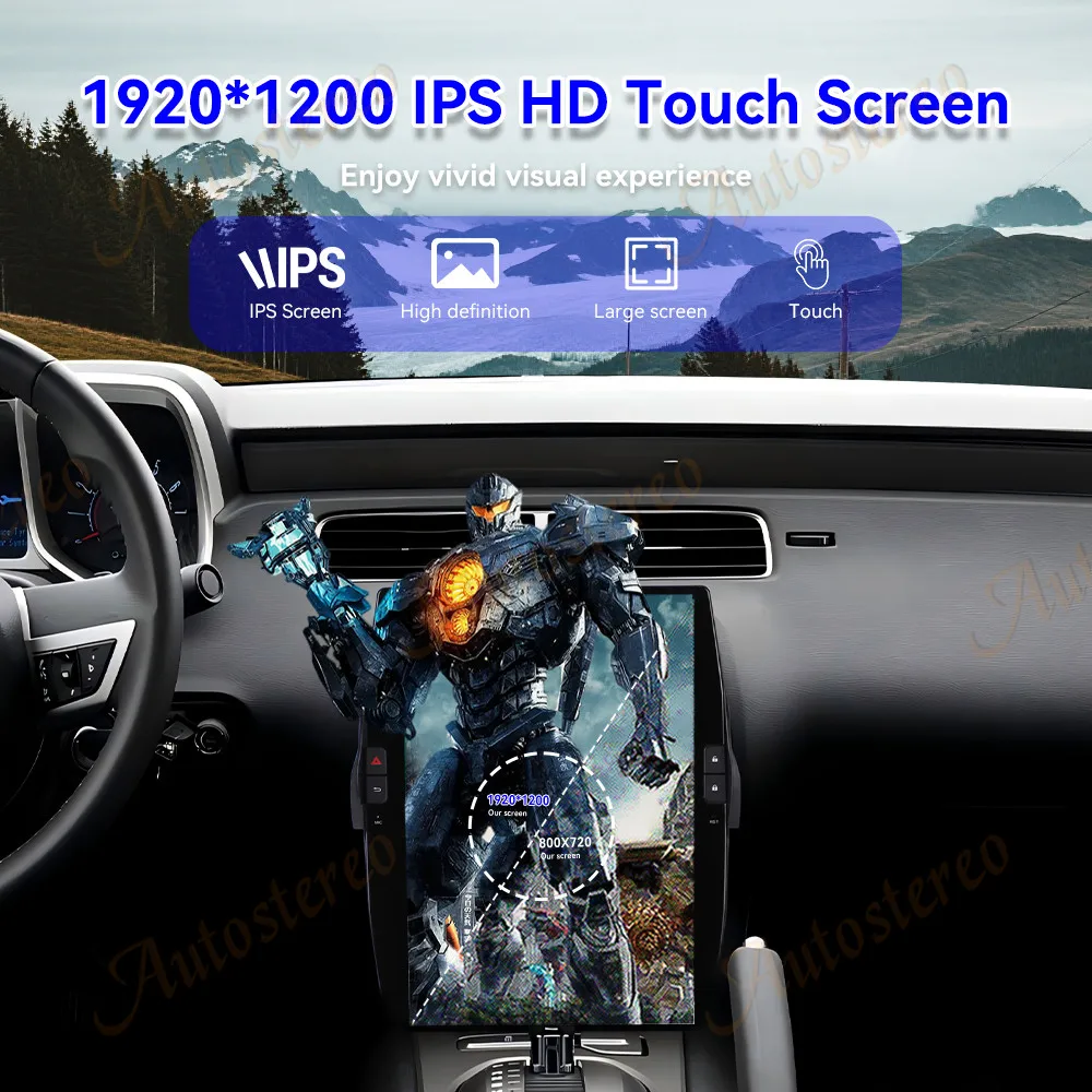 14.4 inch Carplay Android 14 For Chevrolet Camaro 2010-2015 Tesla Screen Car GPS