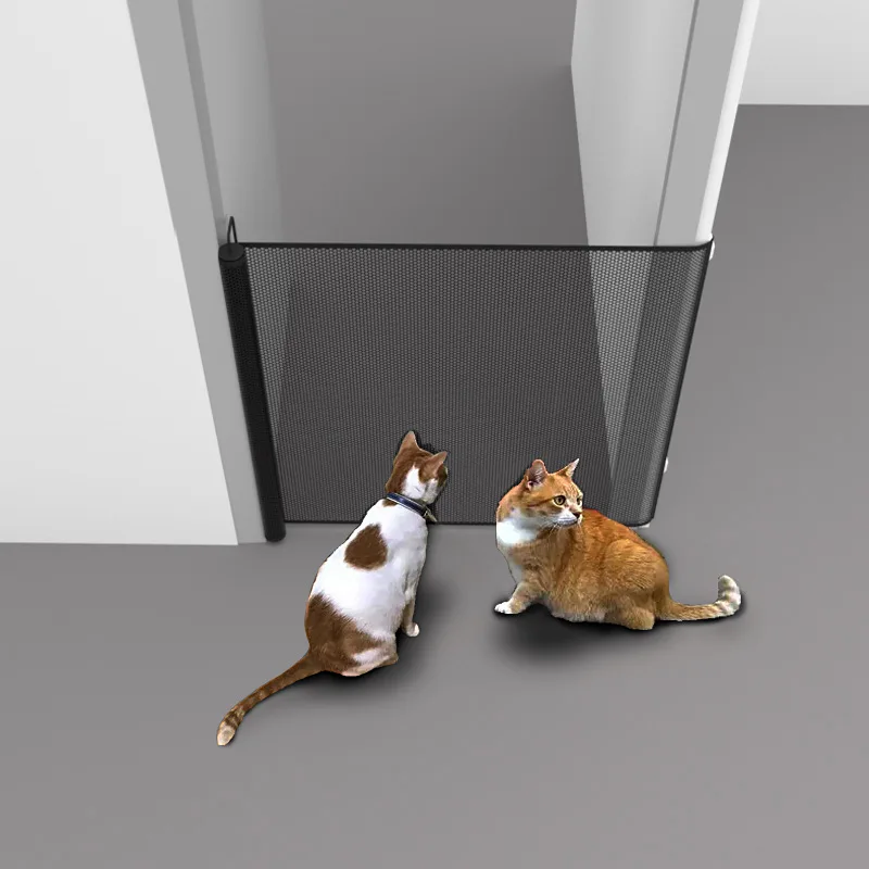 Cat Gate for Doorway, Retractable Dog Gate, Gates for Dogs Indoor Cat Safety Gate-No Jumping Over, Pet H