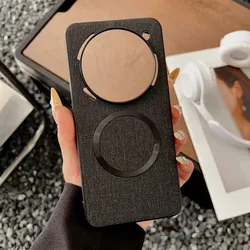 Luxury PU Leather Magnetic Wireless Charging Protective Back Cover Case for Nothing Phone 2A (Black)
