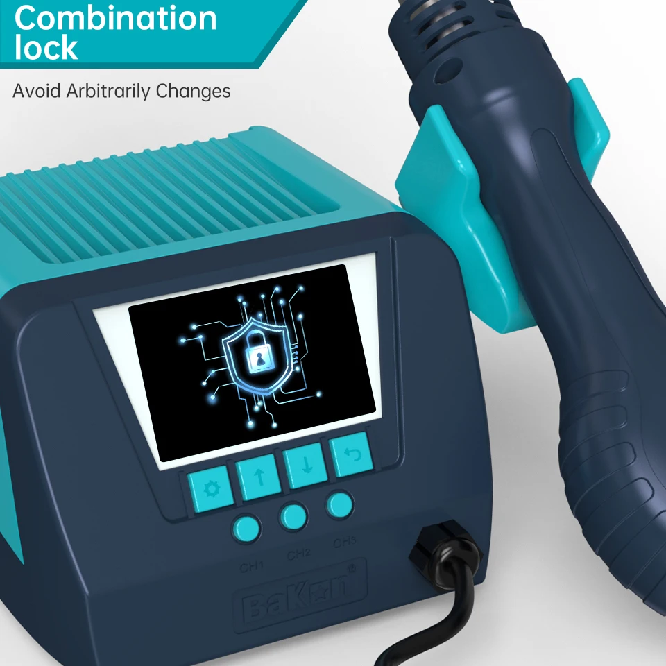 Bakon BK880 Hot Air Rework Station Tools Kit 550W Transformer Air Dryer For Soldering Heat Gun Thermal Blower 110V 230V 6