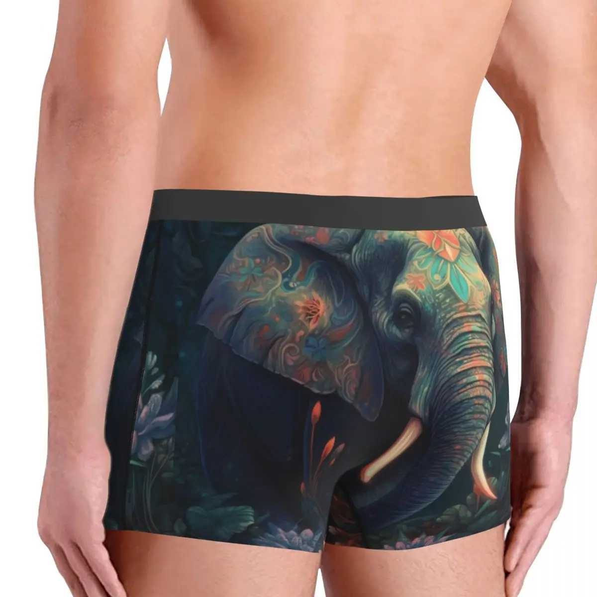 Elephant Underwear Neon Colorful Painting Pouch Trenky Trunk Print