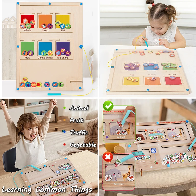 Magnetic Maze Board Educational Toy for Kids Fine Motor Training