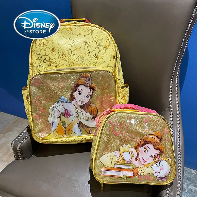 Disney Mochila La Bella y La Bestia para niñas, bolso de mano mochila escolar, Shanghai Disneyland, princesas| | AliExpress