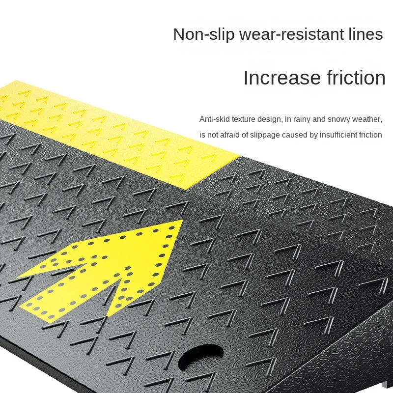 Rubber Step Pad Slope Pad Household Rubber Plastic Threshold Triangular Electric Vehicle Horse Teeth Climbing Road Slope