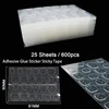 25 Sheet/600PCS Nail Jelly Glue Double Sided False Nail Art Adhesive Tape Glue Sticker Fake Nail Glue Super Viscous ZZ02 3