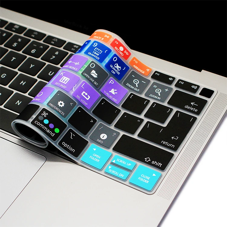 HRHAbletonLiveHotkeySiliconeLaptopKeyboardCoverSkinforMacBook