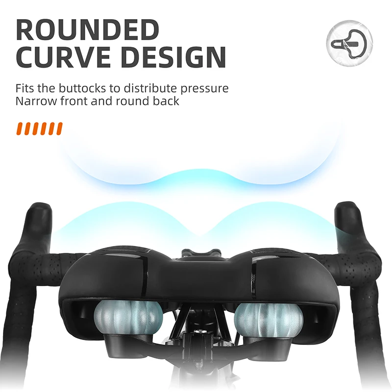 WEST BIKING Bicycle Saddle MTB Road Bike Hollow Breathable Seat Cushion Waterproof Soft Shock Absorption Cycling Saddle Parts bicycle saddle