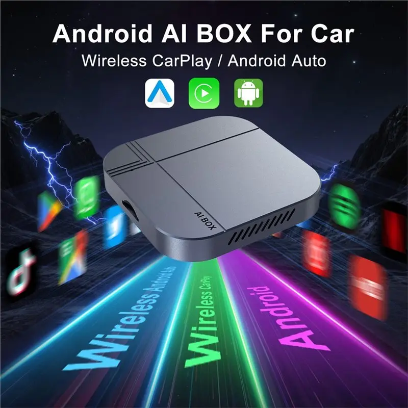 AT82-무선 Carplay 안드로이드 오토 4+ 32G 듀얼 와이파이 블루투스 4.2 유선-무선 Carplay 어댑터 자동차 스마트 AI 박스 안드로이드