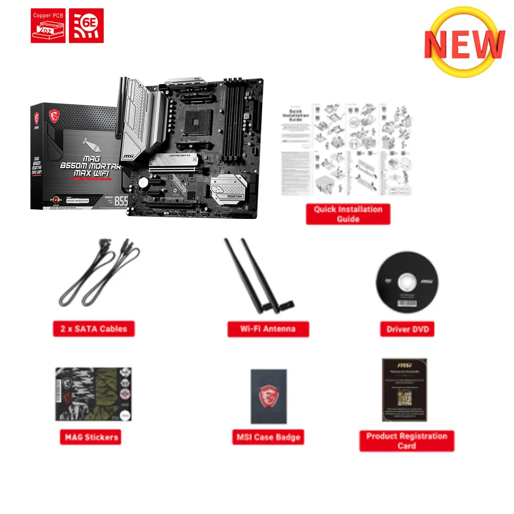 Carte Mère Msi Mag B550m, 128 Go Ddr4, Wi-fi, Mortier, Pci-e 4.0, 3.0 M.2,  Sata Iii, Hdmi, Nouveau - Cartes Mères - AliExpress