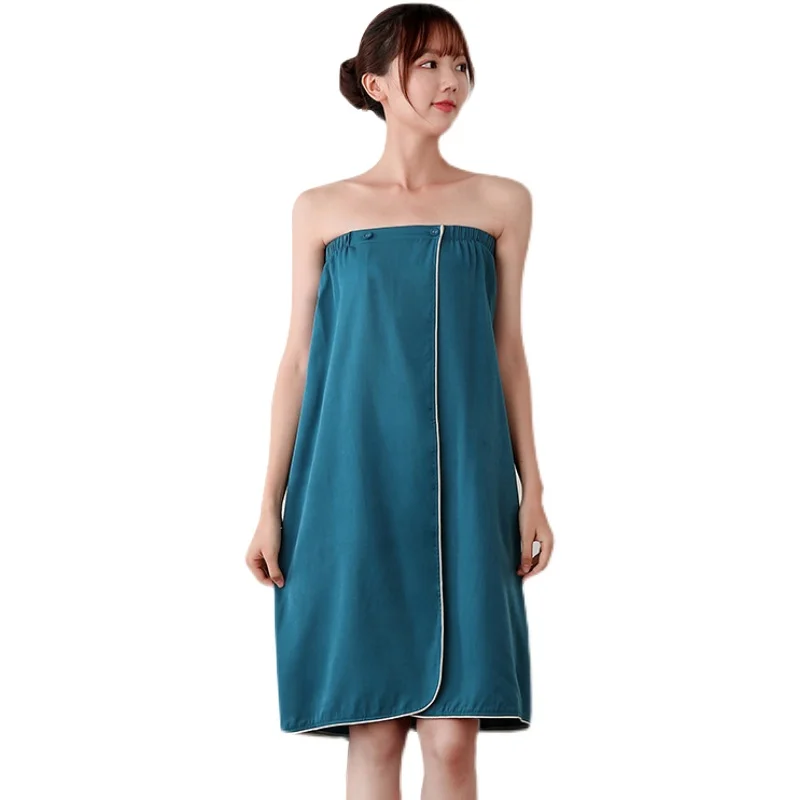 Wearable Cotton Bathrobe for Women, Shower Soft Bath Towel for Adults, Home Beauty Salon, Sweat Sauna Towels, Bathroom 5
