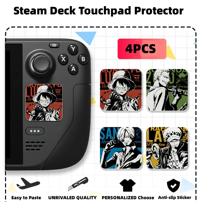 Touchpad Protector Steam Deck Protetor da Textura da Pele Adesivo para Steam Deck Touch Trackpads Steam Deck Console Acessórios - Image 2
