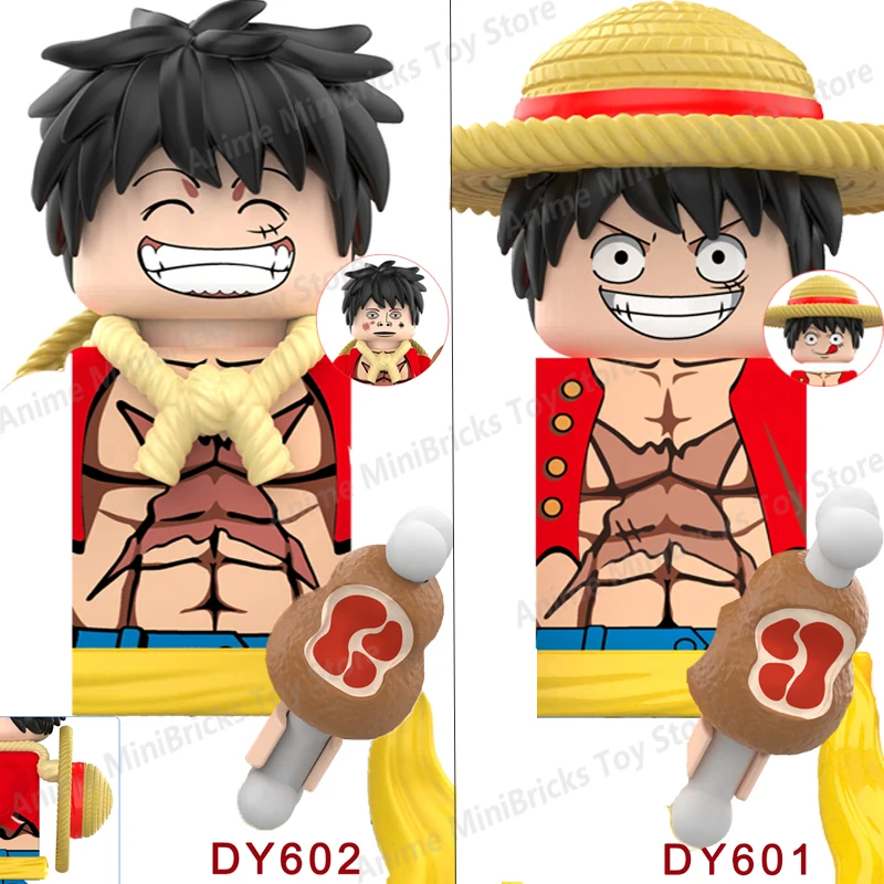 One Piece Building Blocks Action Figures Rufy Hancock Ace Sanji New World Reiju Carota Dolls Mini Anime Assembly Giocattolo Per Bambini