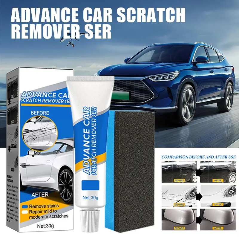 

1pc 30g Car Paint Scratch Repair Cream With Sponge Car Styling Scratch Repair Wax Kit Auto Car Polish Cleaning Tools