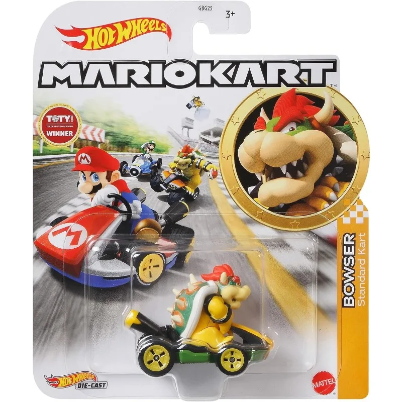 

Hot Wheels Premium Mario Kart Bowser Diecast 1:64 Model Car Mario Bro The Super Moive Hotwheels 1/64 Cars Toys for Boys Gifts