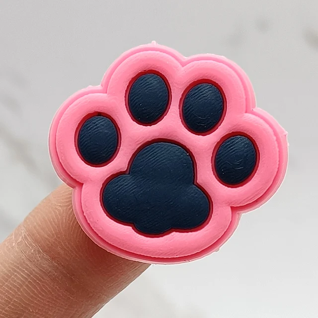 Cat Dog Paw PVC Shoe Buckle Accessories Funny DIY Colorful Animal Paws Shoes Decoration Jibz For Crocs Charms Kids Party Gift E