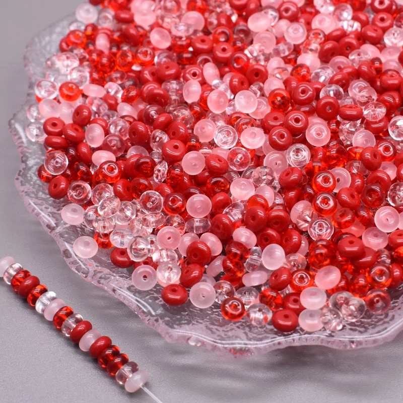 20 gr/beutel 100 stücke Gemischte Farbe Glas Perlen Rad Form Disc Lose Spacer Perlen Für Schmuck Machen DIY Armband – Detail 6