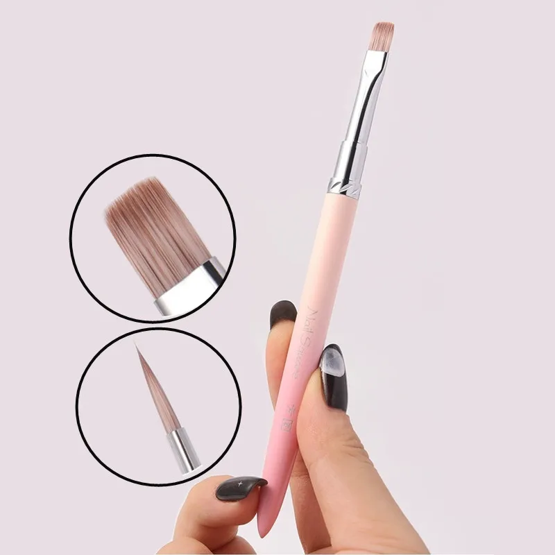 13Style Pink Gradient Handle Nail Drawing Brushes For Manicure Lines Painting Gradient UV GEL Extension Builder Drawing Pen 4
