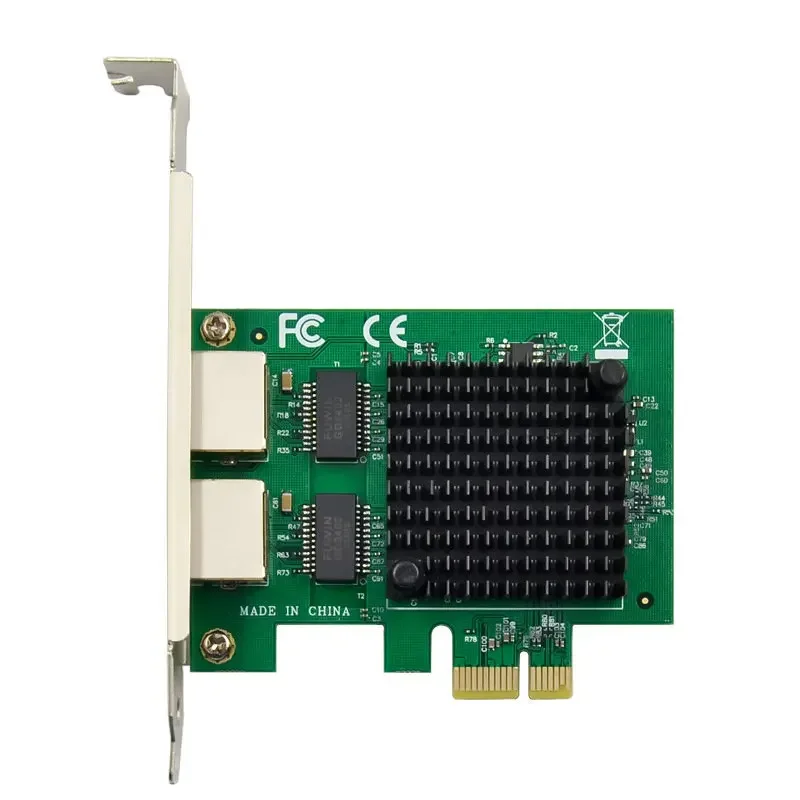 듀얼 포트 Pci-e 2.5g 기가비트 네트워크 카드, 2500m 서버 데스크탑 컴퓨터 통합 소프트웨어 라우터 Rj45