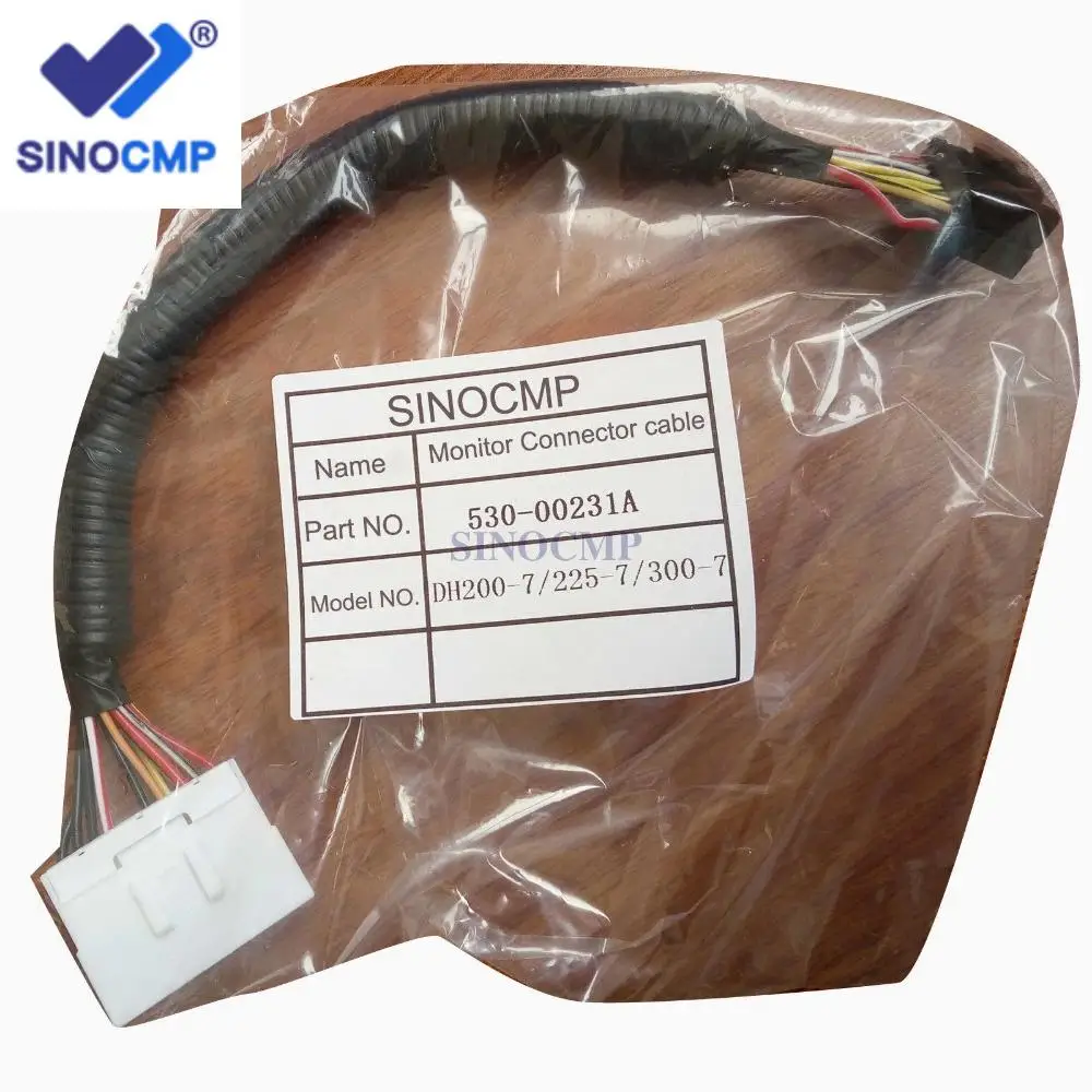 

530-00231A Connector Cable To Monitor for Doosan Daewoo DH220-7 DH225-7 DH300-7 Excavator, 3 month warranty