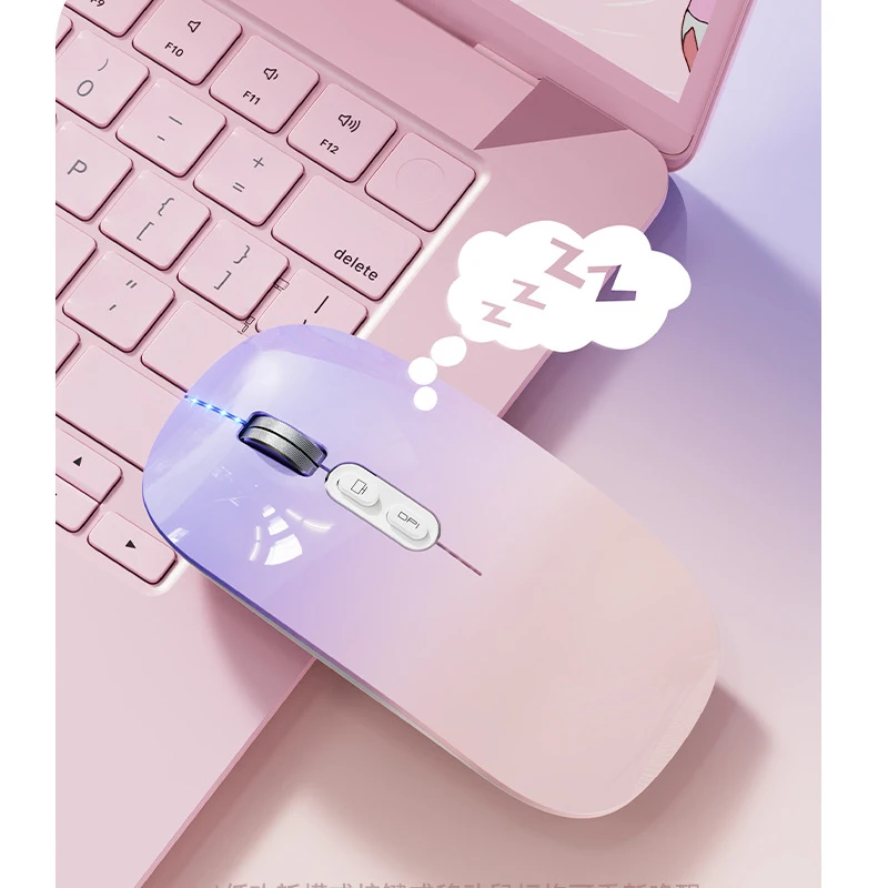 Dual Mode 2.4G Wireless Mouse One-Click Desktop Function Type-C Rechargeable Silent Backlight Mice for Laptop PC New