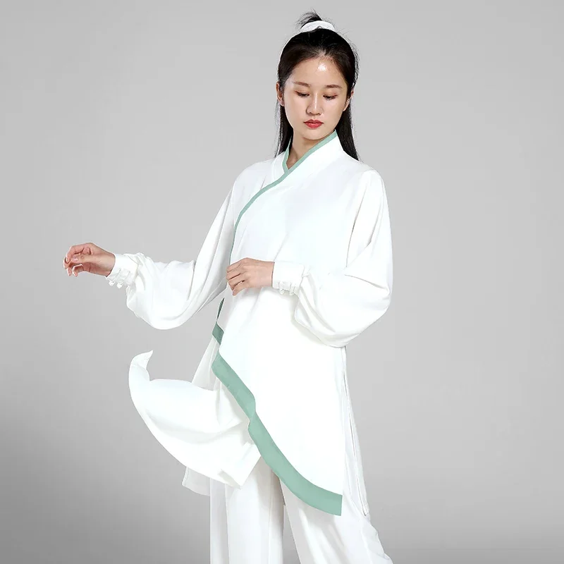 Tai Chi Clothes Wushu Clothes Kung Fu Competition Clothes Uniforme Di Arte Marziale Antirughe Gratuito 2022 Bianco Spedizione Gratuita
