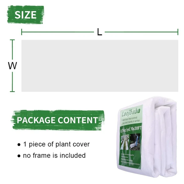 25/30 Gsm Téli Növényvédő Takaró Fagyasztófagyasztás Elleni Cserepes Ruhák Kerti Palánták Fedele Nem Szőtt Szövet Védi A Gyümölcsfát - Image 3