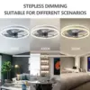 Ceiling Fan With Light Remote Low Profile Ceiling Fan 6 Speeds Modern Ceiling Fans Reversible Dimmable For Living Room Bedroom 3