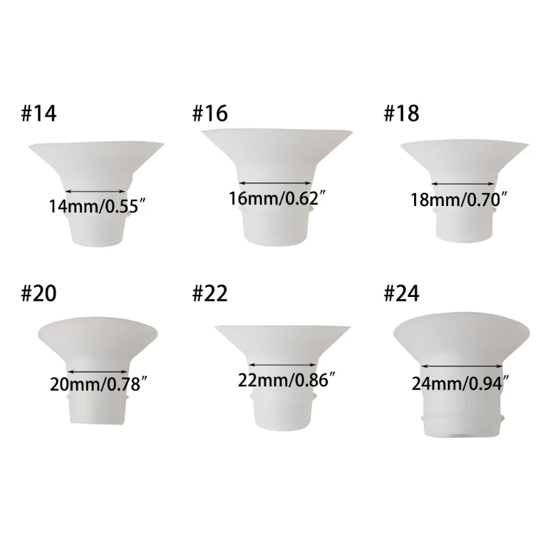 Breast Pump Accessories Baby Feeding Silicone Breast Pump Replacement Flange Inserts Silicone Material Inserts Converter 3