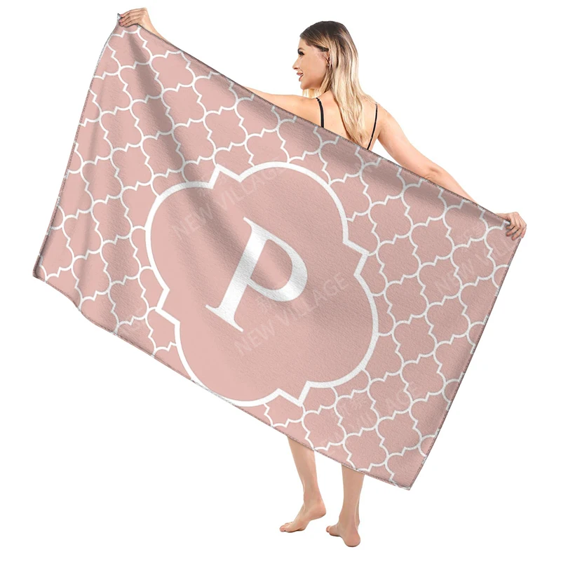 Bathroom Bath towel for adults sauna Large beach towel Gym towel Large hotel woman shower quick drying microfiber simple letter 3
