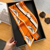 Silk Neckerchief Scarf for Women Luxury Ribbon Skinny Design Satin Hand Wrist Wrap Headband Foulard Shawl Hair Bands Accessories 1