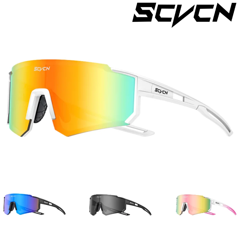 Sunglasses SCVCN Sunglasses for Men Women Cycling Glasses Bike UV400 Eyewear Sports MTB Goggles Multi Color Riding