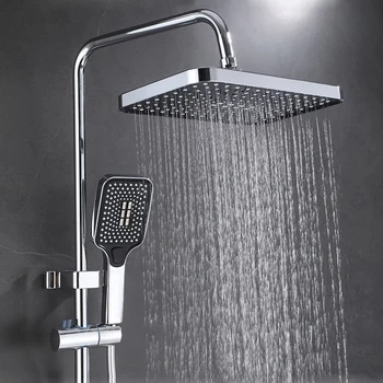 Soffione doccia a pioggia con pannello grande da 12 pollici/doccia a mano combinata da bagno set doccia pressurizzato a tre modalità 1